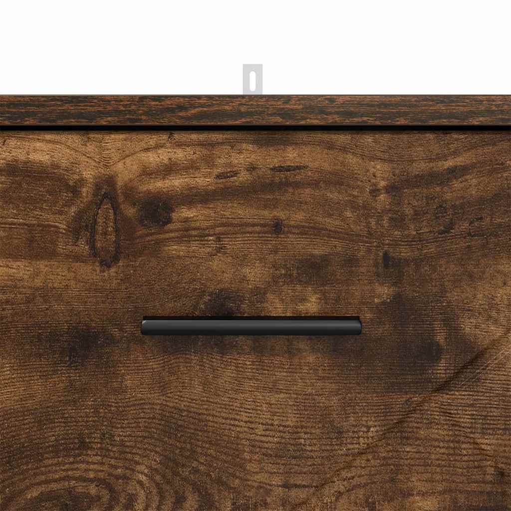 Nachtkastje met lade Gerookt eiken 38 x 38 x 66 cm Bewerkt hout