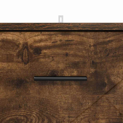 Nachtkastje met lade Gerookt eiken 38 x 38 x 66 cm Bewerkt hout