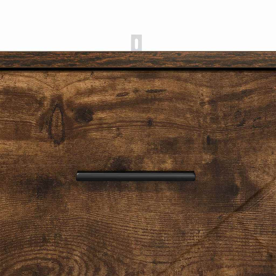 Nachtkastje met lade Gerookt eiken 38 x 38 x 66 cm Bewerkt hout