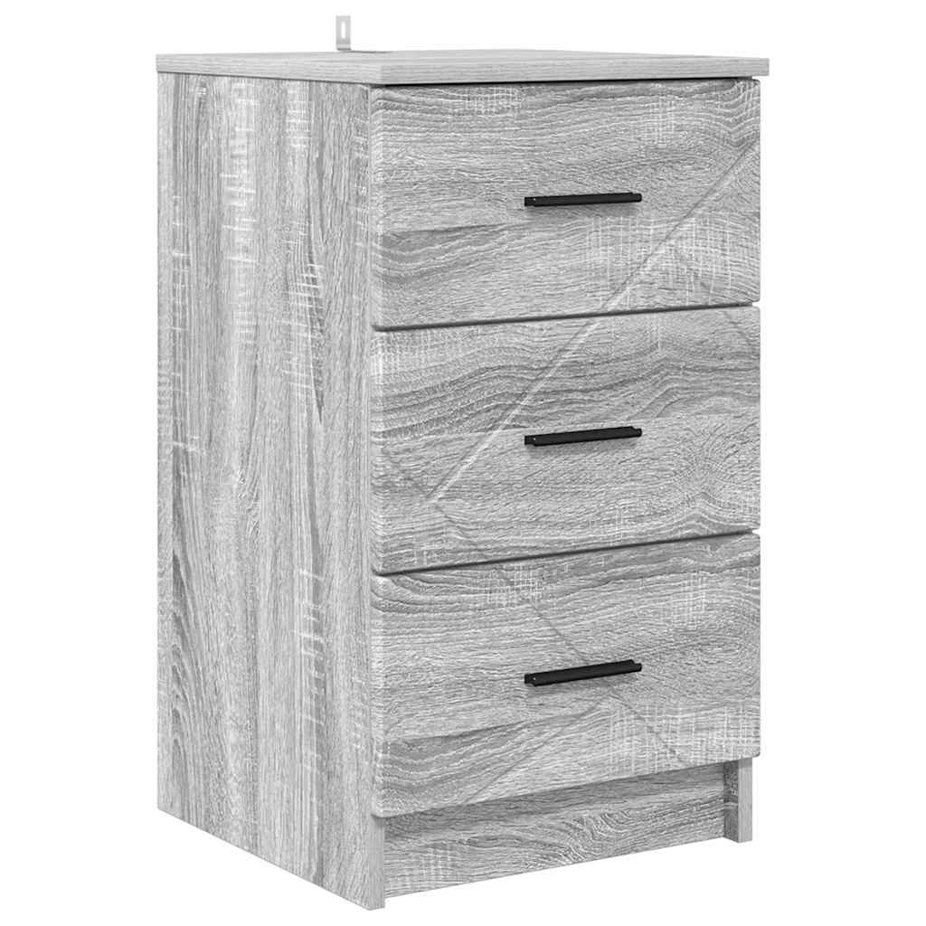 Nachtkastje met lade Grijs sonoma 38 x 38 x 66 cm Bewerkt hout