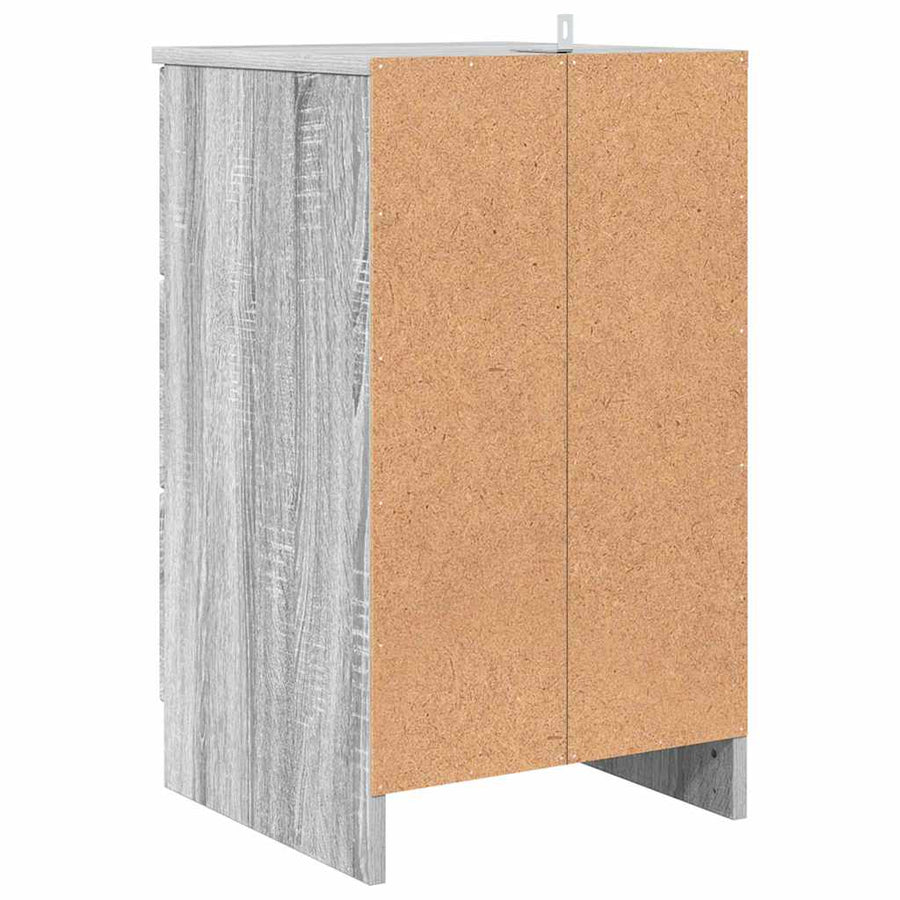 Nachtkastje met lade Grijs sonoma 38 x 38 x 66 cm Bewerkt hout