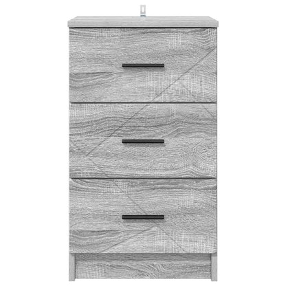 Nachtkastje met lade Grijs sonoma 38 x 38 x 66 cm Bewerkt hout