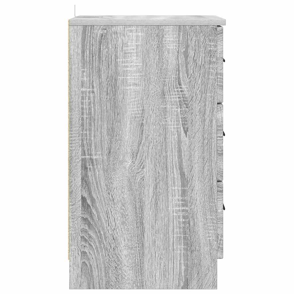 Nachtkastje met lade Grijs sonoma 38 x 38 x 66 cm Bewerkt hout