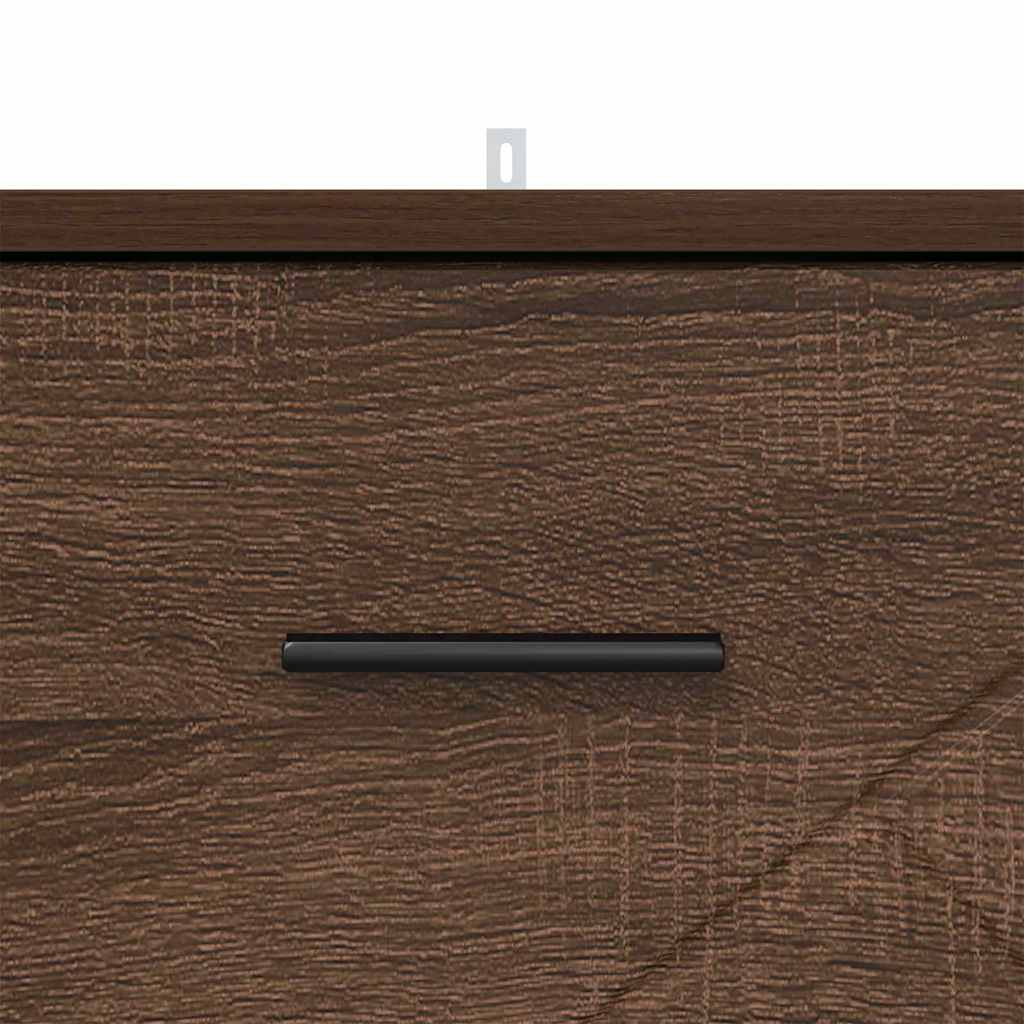 Nachtkastje bruin eikenkleur 38 x 38 x 66 cm Bewerkt hout