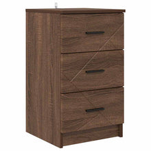 Nachtkastje bruin eikenkleur 38 x 38 x 66 cm Bewerkt hout