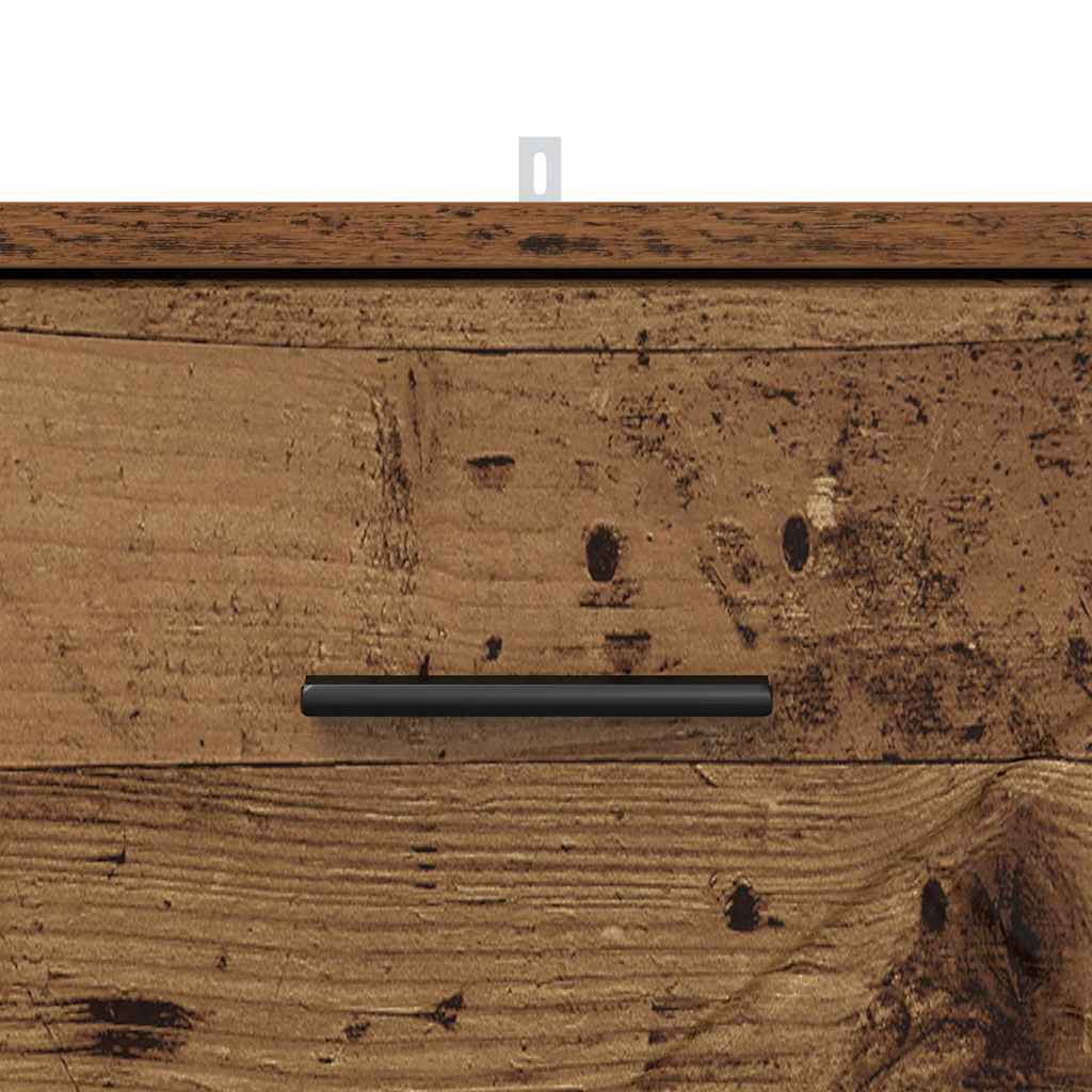 Nachtkastje met lade Oud hout 38 x 38 x 66 cm Bewerkt hout
