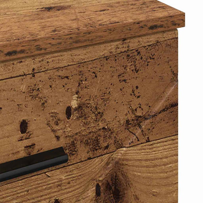 Nachtkastje met lade Oud hout 38 x 38 x 66 cm Bewerkt hout