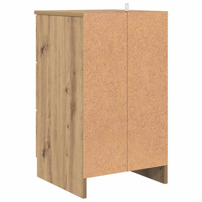 Nachtkastje met lade artisanaal eikenkleurig 38 x 38 x 66 cm
