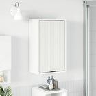 Badkamerkast 39x23.5x65 cm wit bewerkt hout metaal
