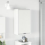 Badkamerkast 39x23.5x65 cm wit bewerkt hout metaal