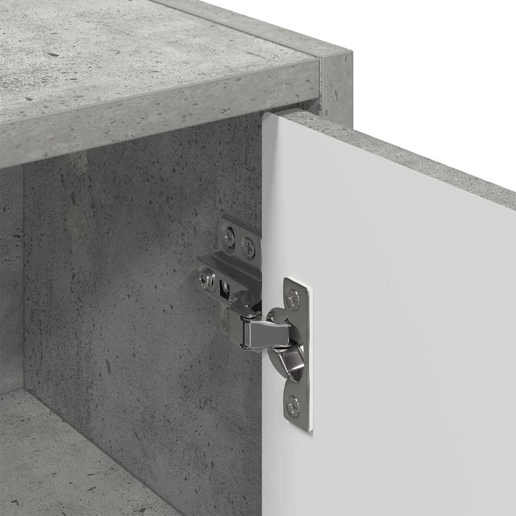 Badkamer Kast Wandgemonteerd Beton Grijs 39 x 23,5 x 65 cm