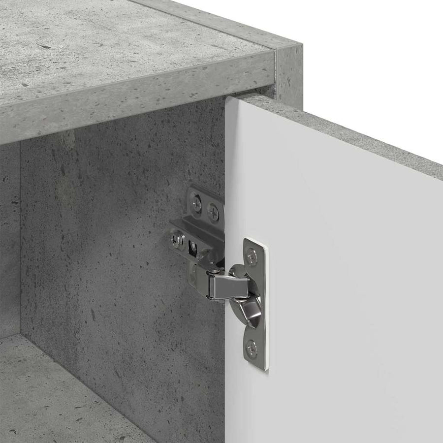 Badkamer Kast Wandgemonteerd Beton Grijs 39 x 23,5 x 65 cm
