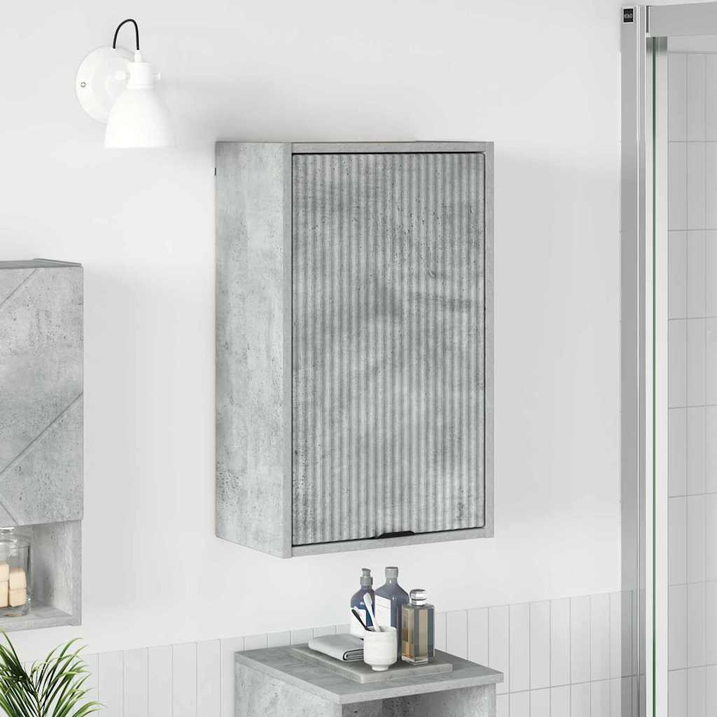 Badkamer Kast Wandgemonteerd Beton Grijs 39 x 23,5 x 65 cm