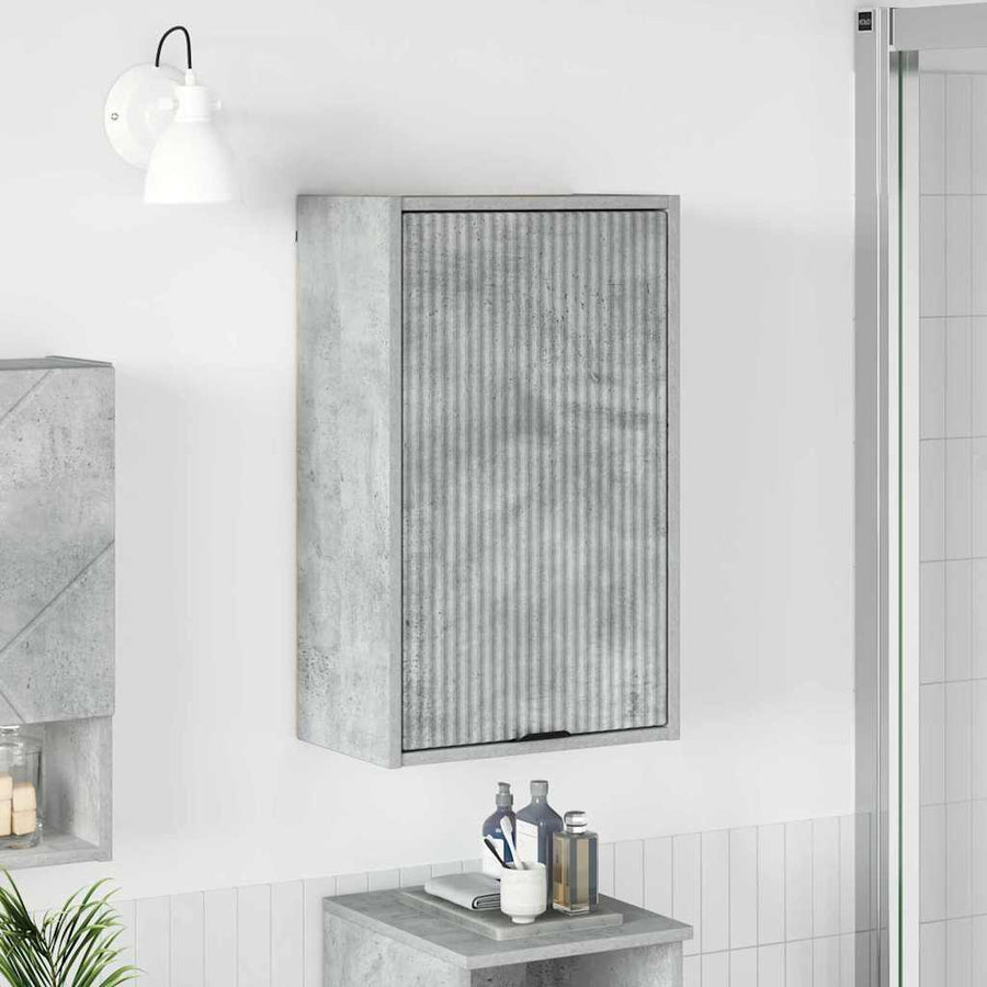 Badkamer Kast Wandgemonteerd Beton Grijs 39 x 23,5 x 65 cm