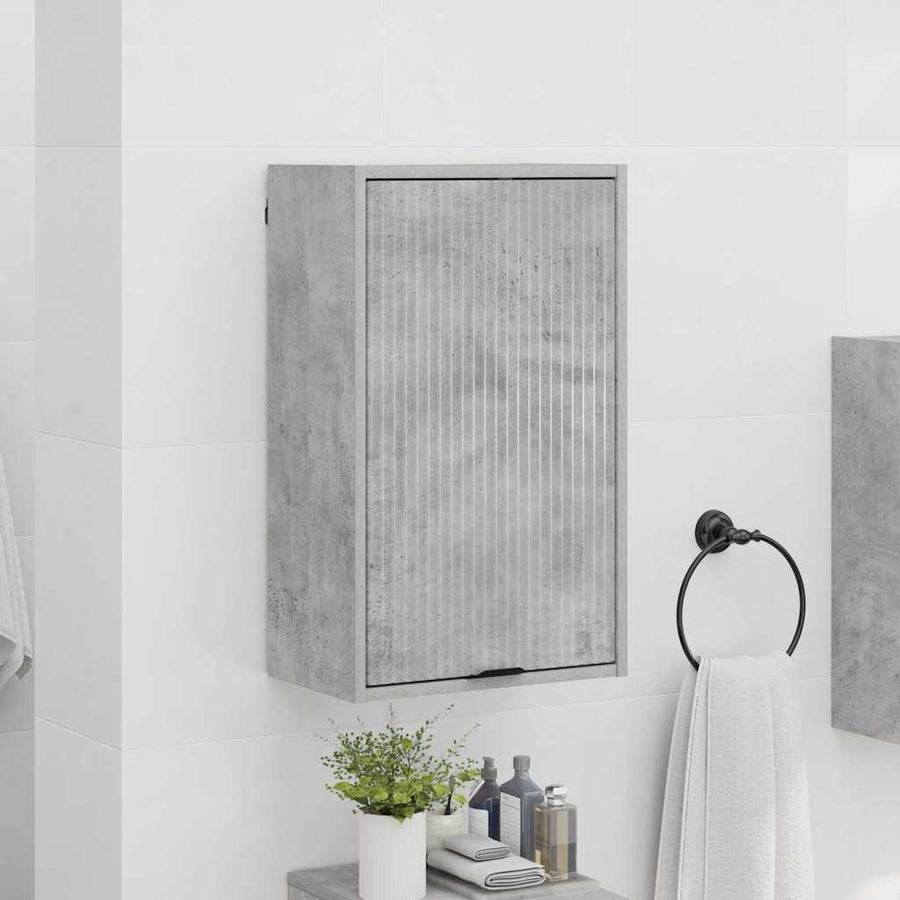 Badkamer Kast Wandgemonteerd Beton Grijs 39 x 23,5 x 65 cm
