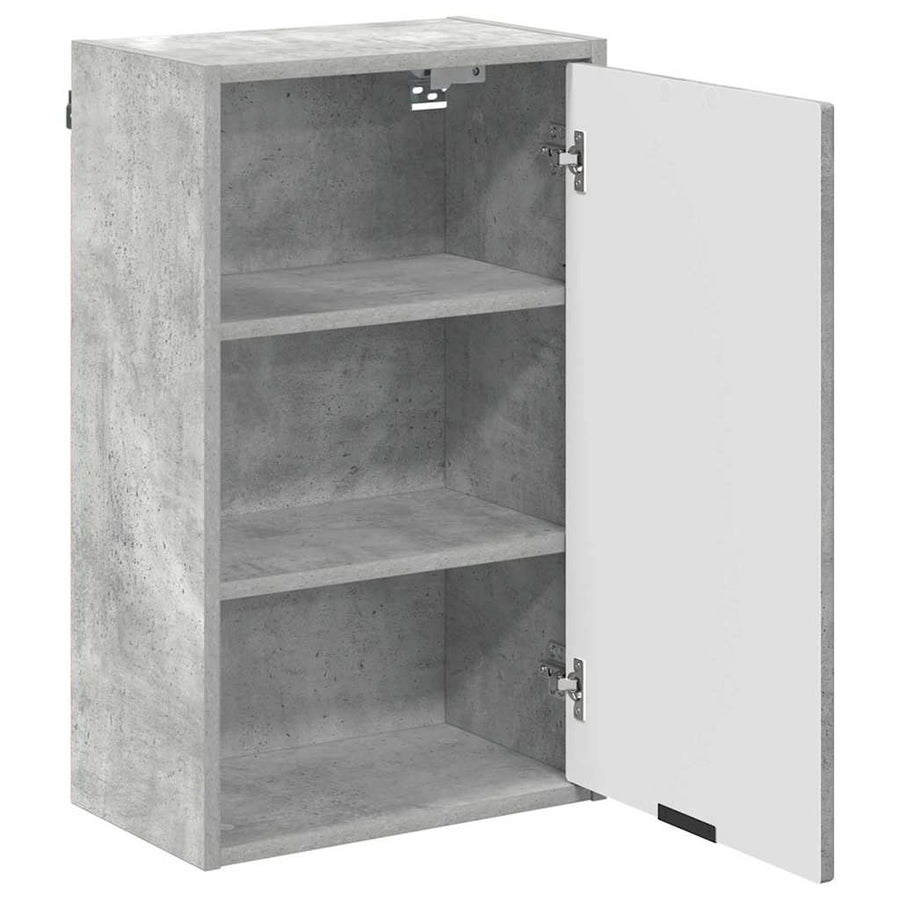 Badkamer Kast Wandgemonteerd Beton Grijs 39 x 23,5 x 65 cm