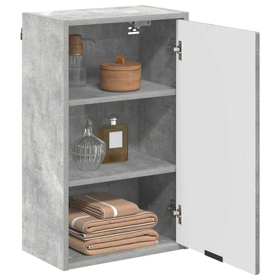 Badkamer Kast Wandgemonteerd Beton Grijs 39 x 23,5 x 65 cm