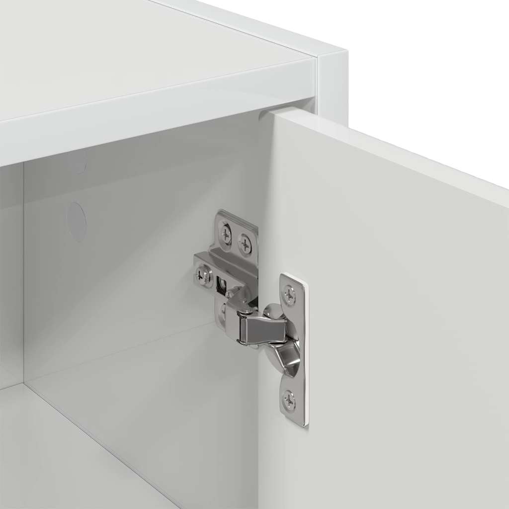 Badkamer Kast Wandgemonteerd Hoogglans wit 39 x 23,5 x 65 cm