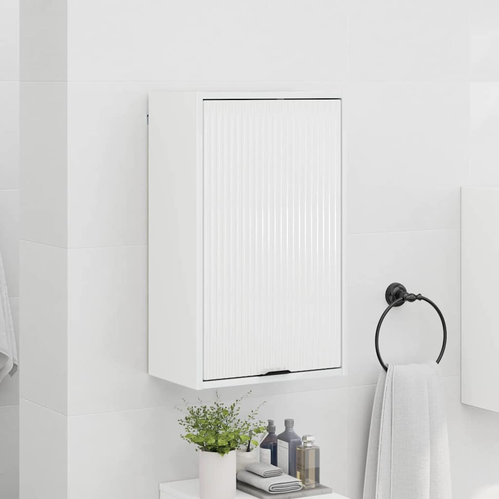 Badkamer Kast Wandgemonteerd Hoogglans wit 39 x 23,5 x 65 cm