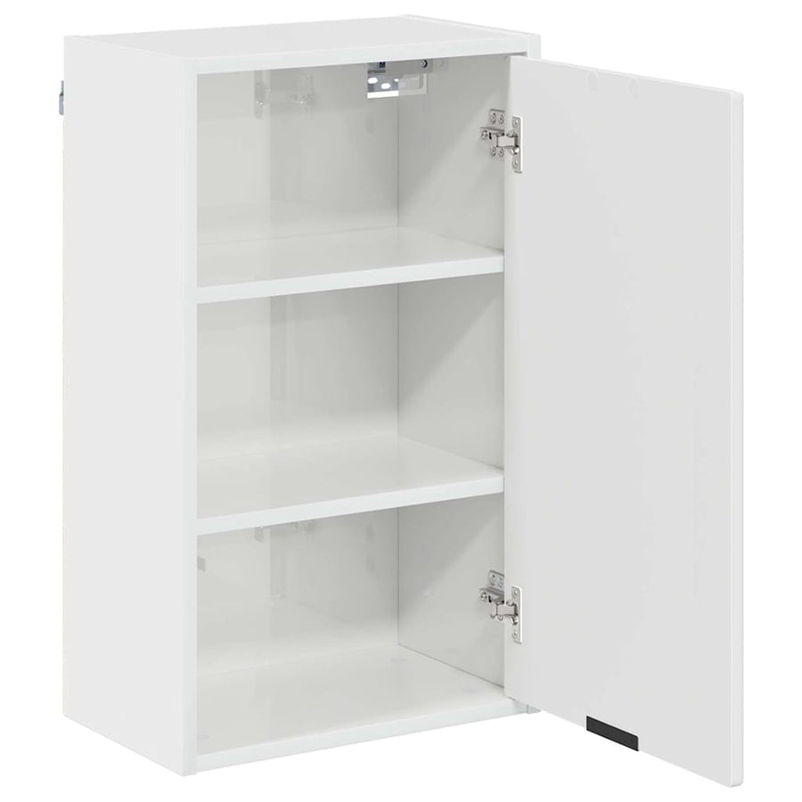 Badkamer Kast Wandgemonteerd Hoogglans wit 39 x 23,5 x 65 cm