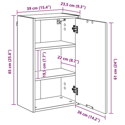 Badkamer Kast Wandgemonteerd Artisan Eiken 39 x 23,5 x 65 cm
