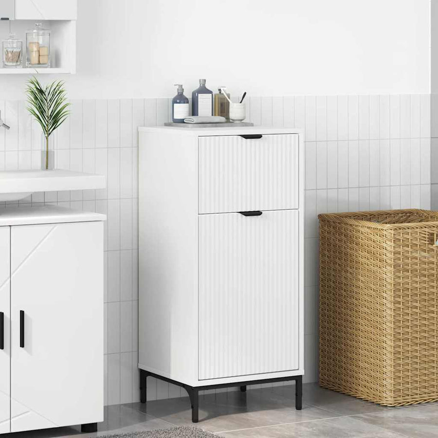 Badkamer Kast Wit 39,5 x 36 x 88 cm Bewerkt hout & Metaal