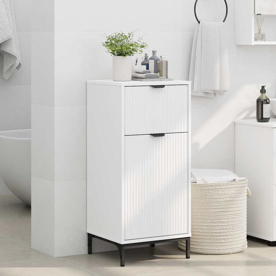 Badkamer Kast Wit 39,5 x 36 x 88 cm Bewerkt hout & Metaal