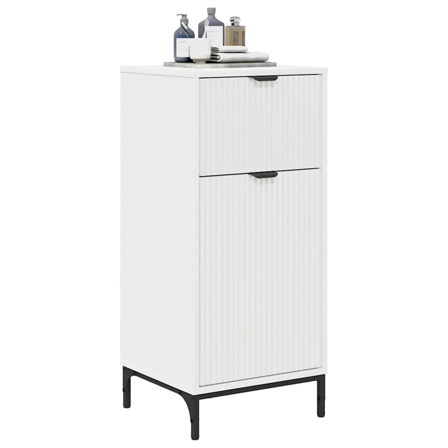 Badkamer Kast Wit 39,5 x 36 x 88 cm Bewerkt hout & Metaal