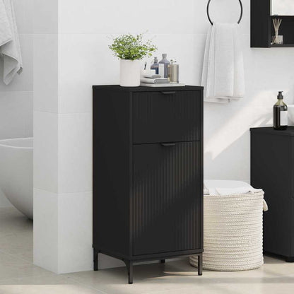 Badkamer Kast Zwart 39,5 x 36 x 88 cm Bewerkt hout & Metaal