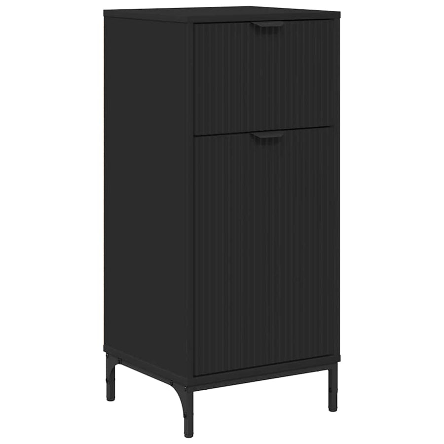Badkamer Kast Zwart 39,5 x 36 x 88 cm Bewerkt hout & Metaal
