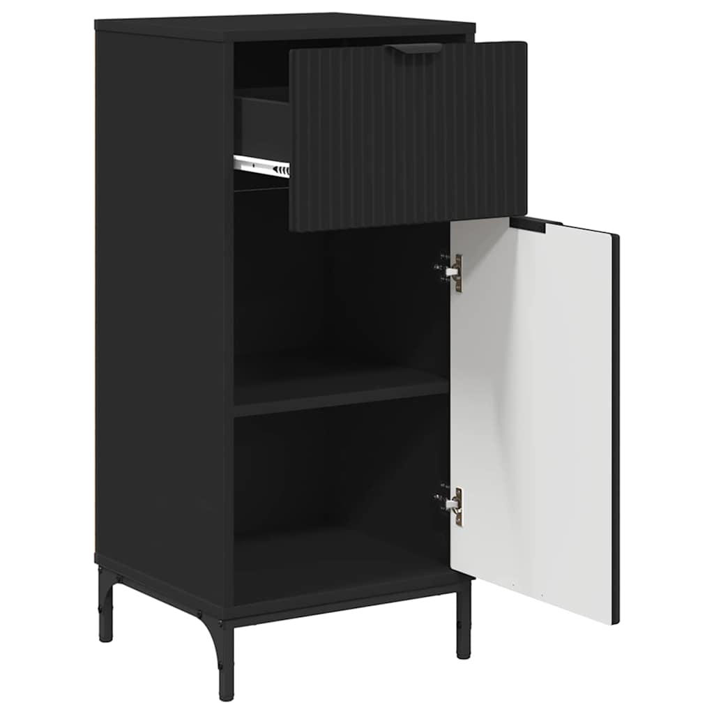 Badkamer Kast Zwart 39,5 x 36 x 88 cm Bewerkt hout & Metaal
