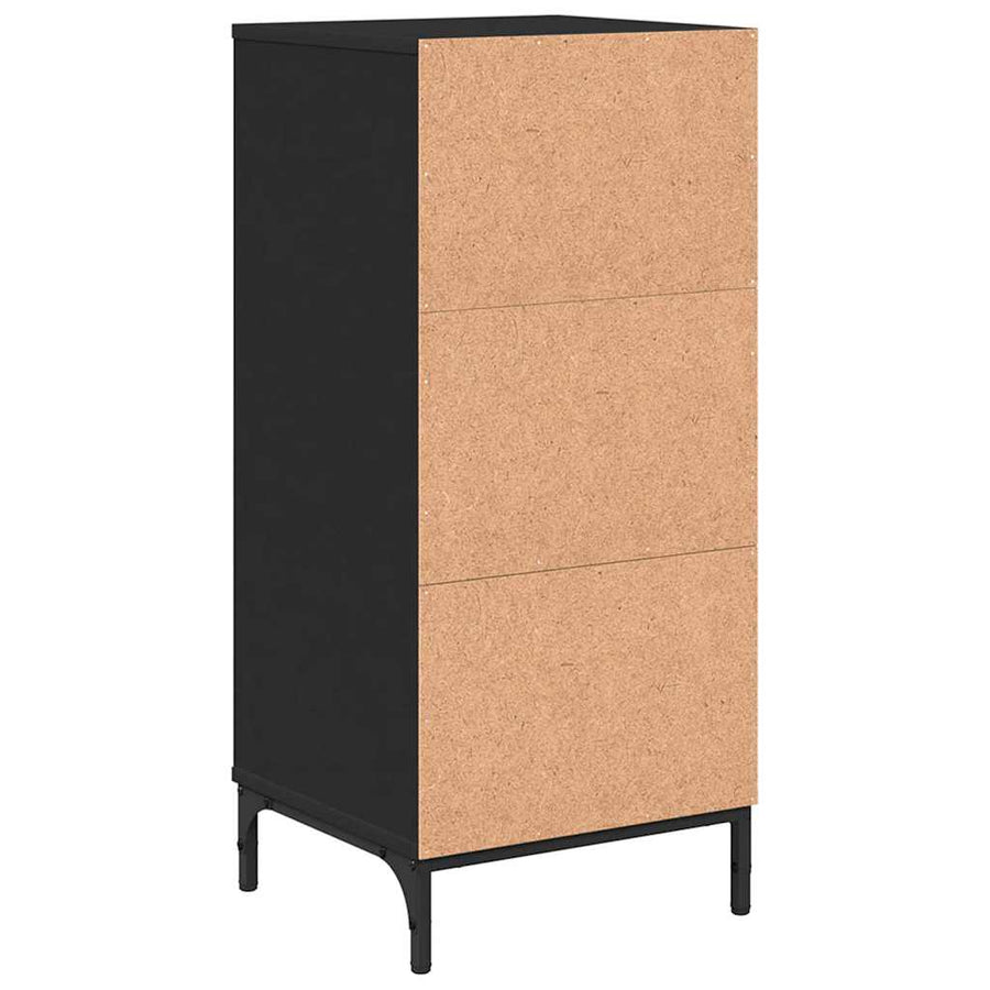 Badkamer Kast Zwart 39,5 x 36 x 88 cm Bewerkt hout & Metaal