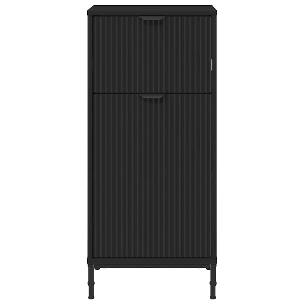 Badkamer Kast Zwart 39,5 x 36 x 88 cm Bewerkt hout & Metaal