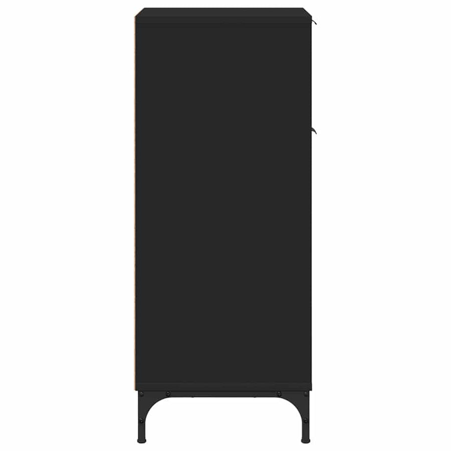 Badkamer Kast Zwart 39,5 x 36 x 88 cm Bewerkt hout & Metaal