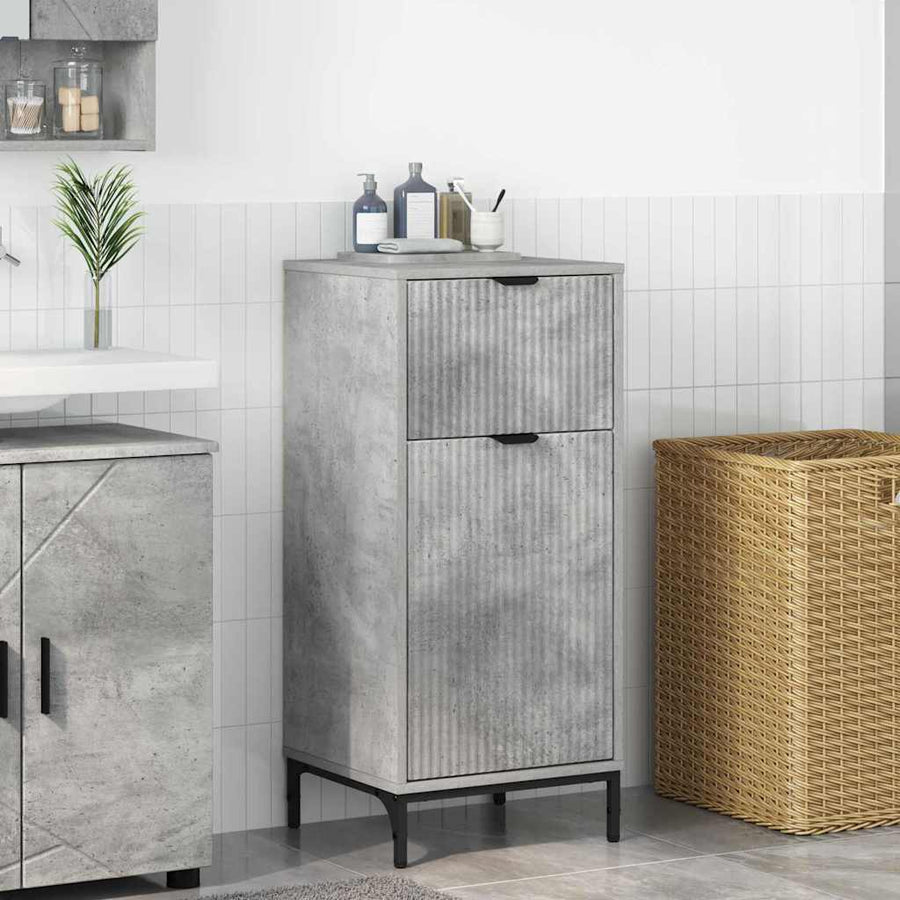 Badkamer Kast met lade met opslag Beton Grijs 39,5 x 36 x 88 cm
