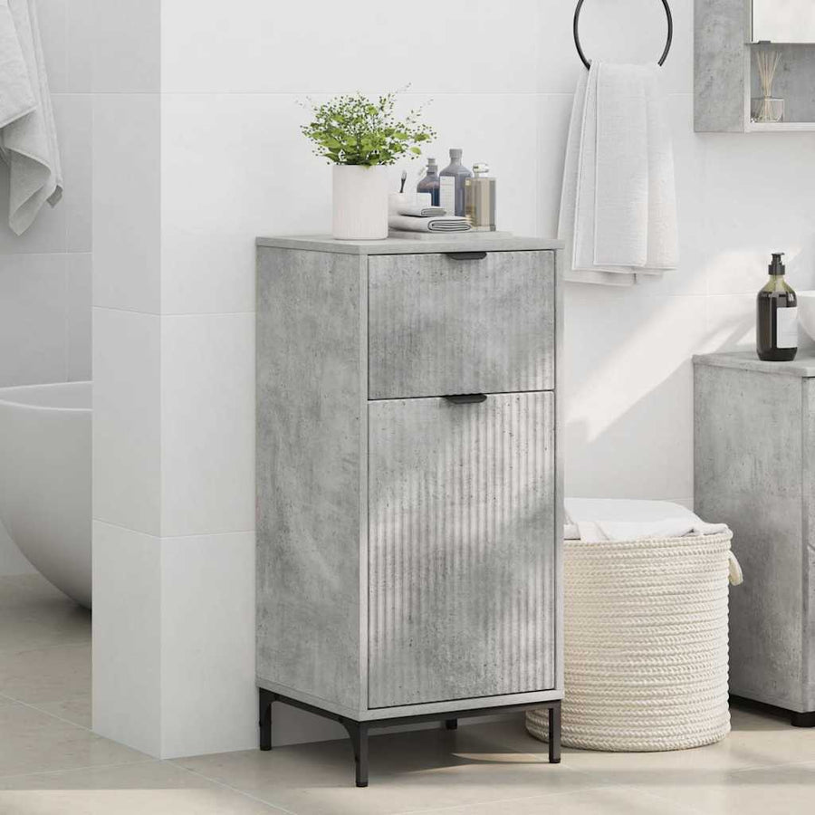 Badkamer Kast met lade met opslag Beton Grijs 39,5 x 36 x 88 cm