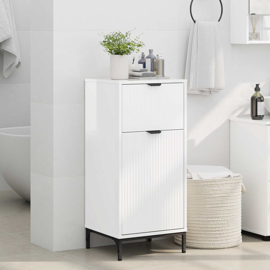Badkamer Kast Hoogglans wit 39,5 x 36 x 88 cm