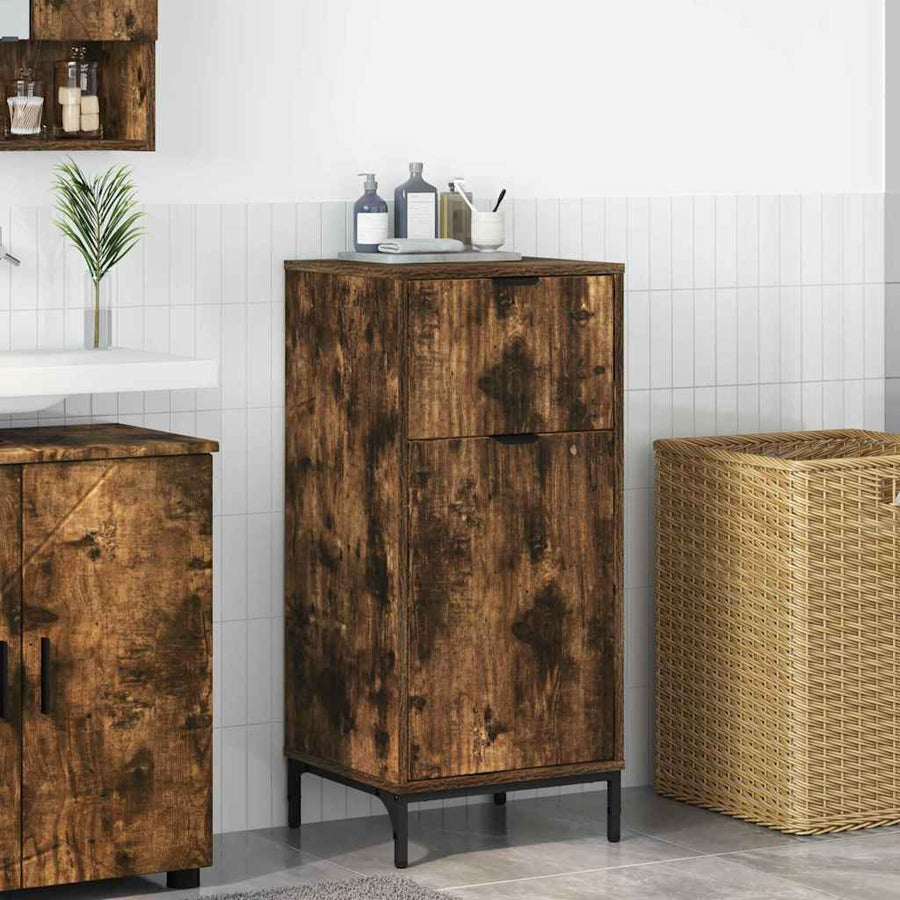 Badkamer Kast met lade Gerookt eiken 39,5 x 36 x 88 cm