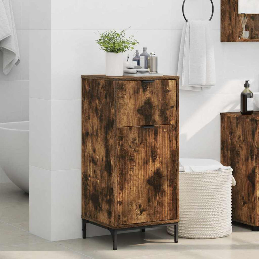 Badkamer Kast met lade Gerookt eiken 39,5 x 36 x 88 cm