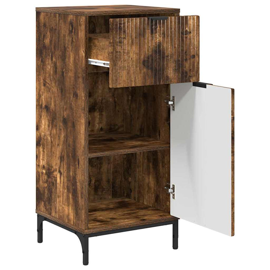 Badkamer Kast met lade Gerookt eiken 39,5 x 36 x 88 cm