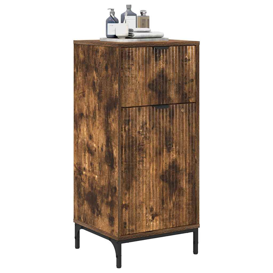 Badkamer Kast met lade Gerookt eiken 39,5 x 36 x 88 cm