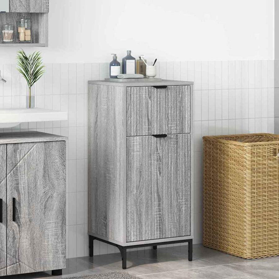 Badkamer Kast met lade Grijs Sonoma 39,5 x 36 x 88 cm