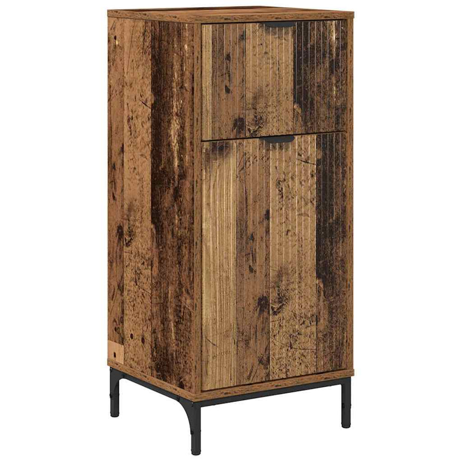 Badkamer Kast Oud Hout 39,5 x 36 x 88 cm Bewerkt hout & Metaal