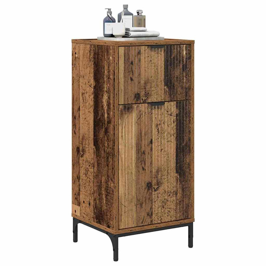 Badkamer Kast Oud Hout 39,5 x 36 x 88 cm Bewerkt hout & Metaal