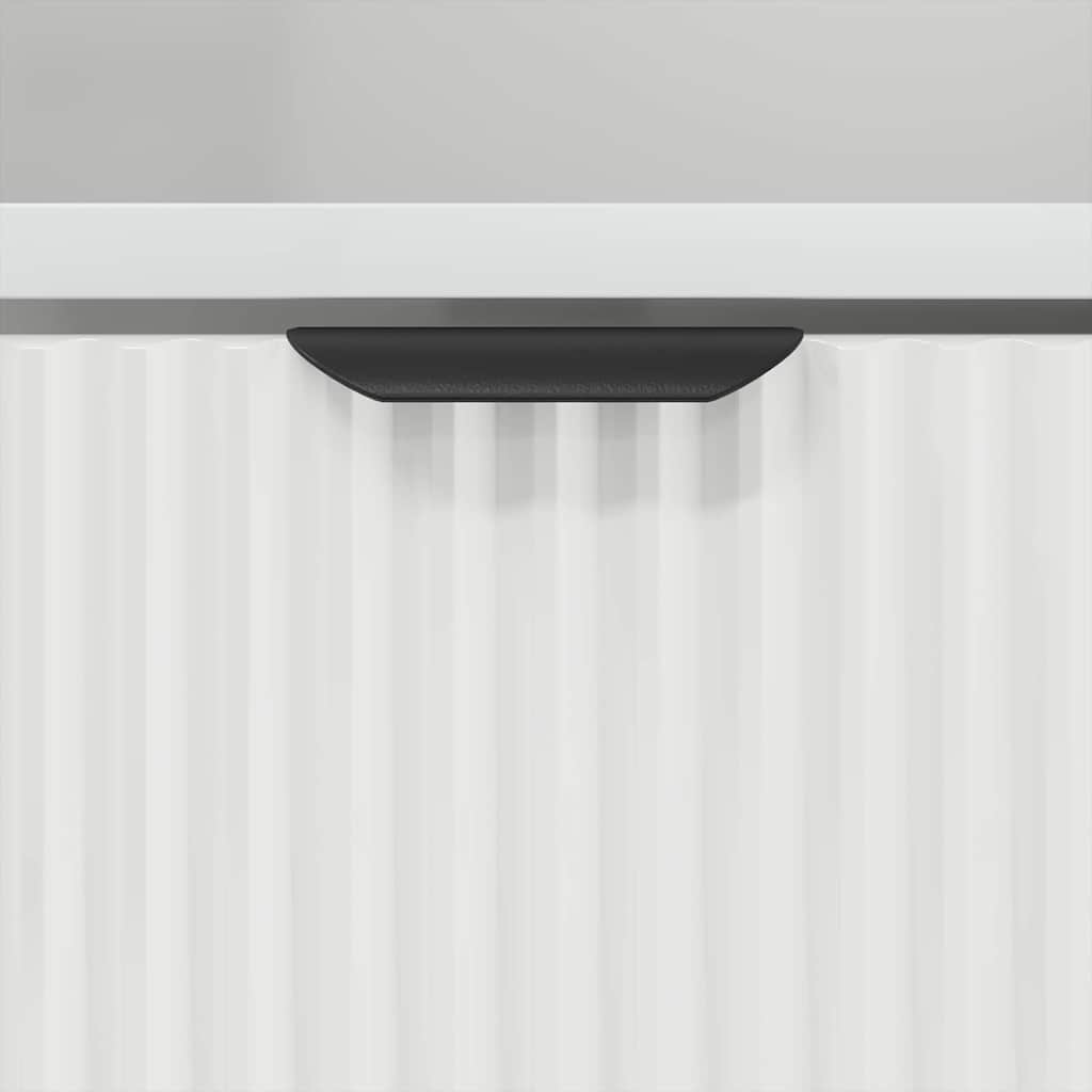 Hoge badkamerkast met lade Wit 31.5 x 33 x 190 cm Bewerkt hout