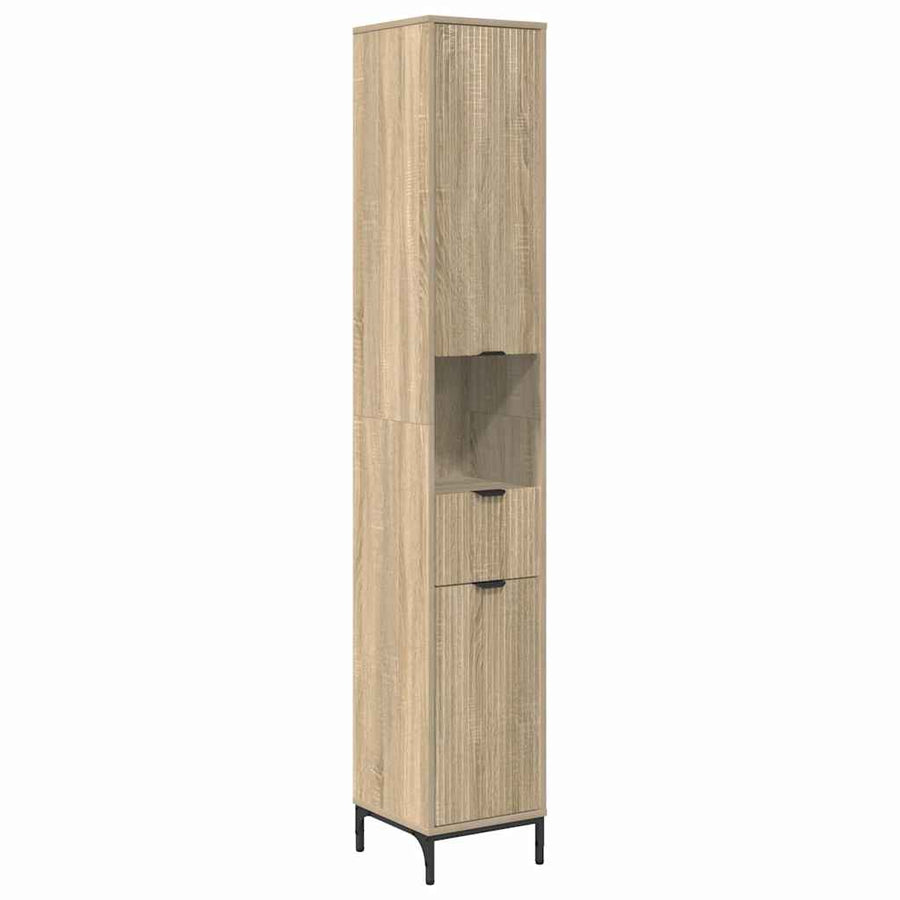 Badkamer Kast met lade Sonoma Eiken 31,5 x 33 x 190 cm