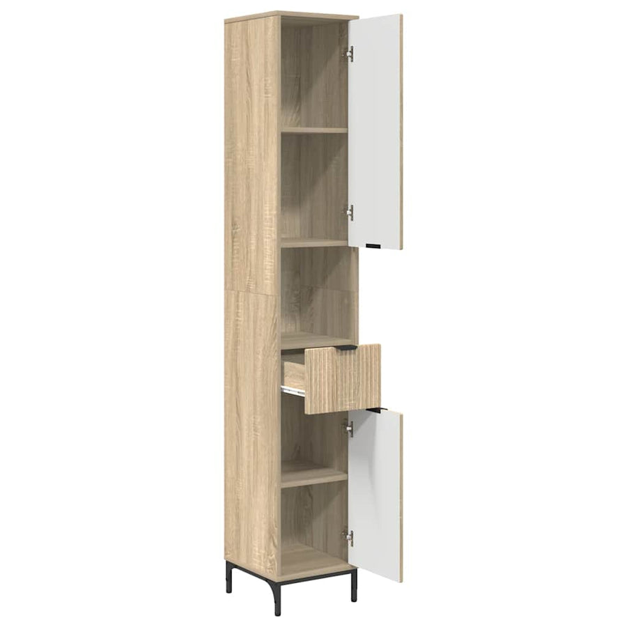 Badkamer Kast met lade Sonoma Eiken 31,5 x 33 x 190 cm