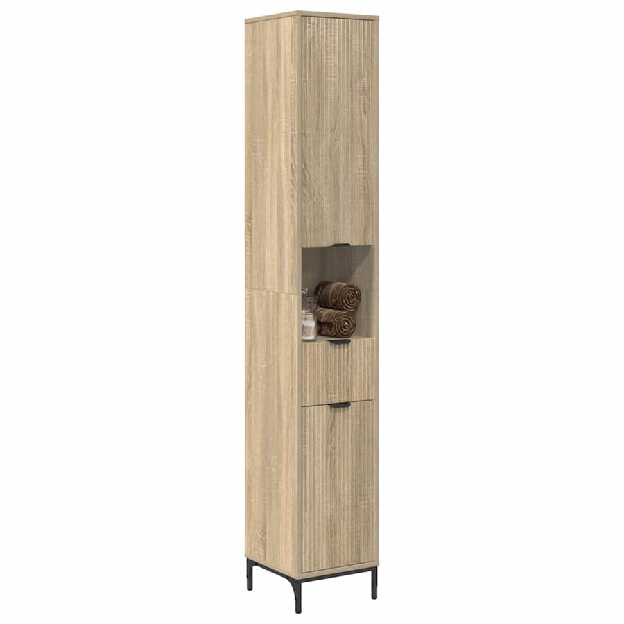 Badkamer Kast met lade Sonoma Eiken 31,5 x 33 x 190 cm