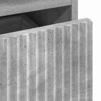 Hoge badkamerkast Betongrijs 31.5 x 33 x 190 cm Bewerkt hout