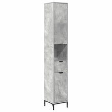 Hoge badkamerkast Betongrijs 31.5 x 33 x 190 cm Bewerkt hout